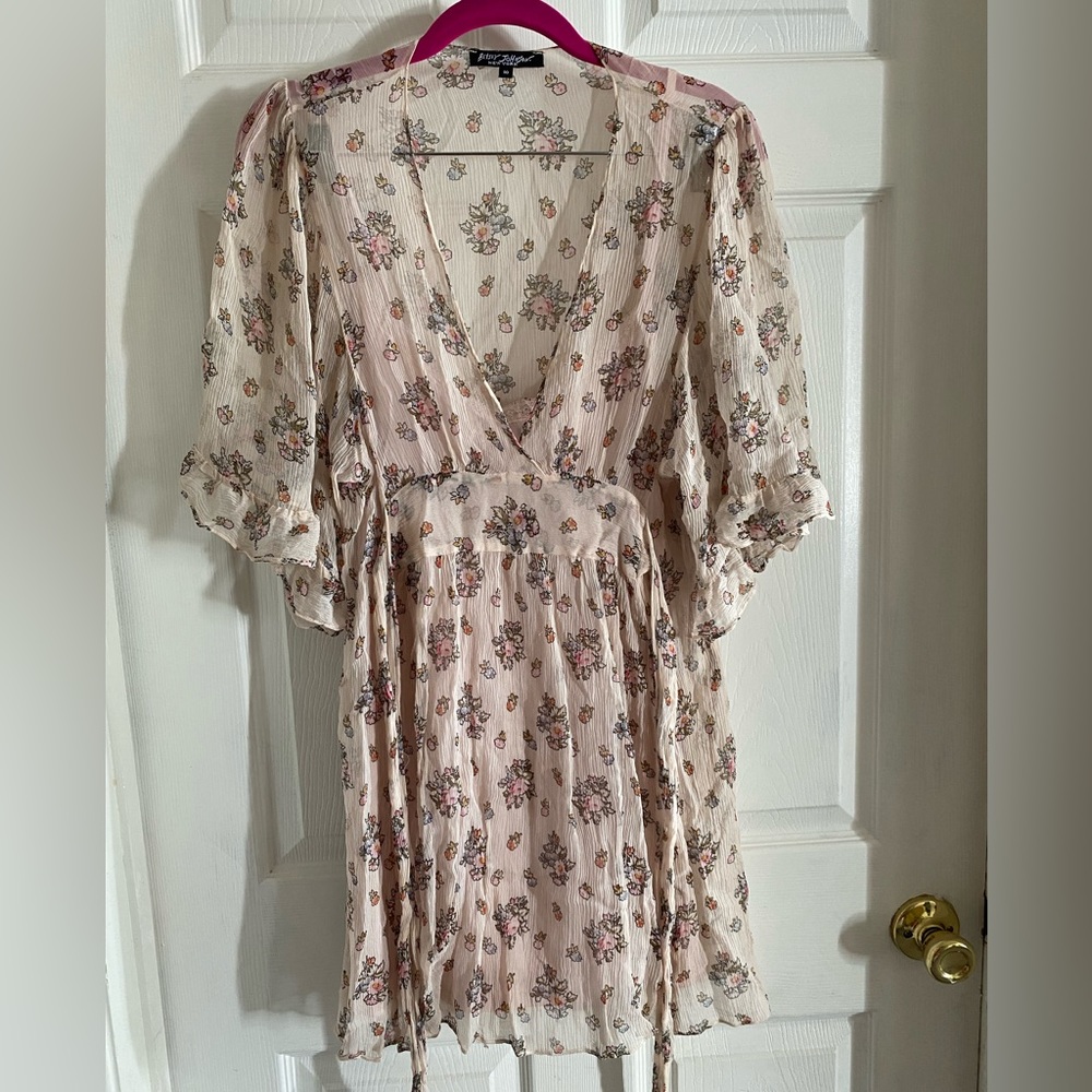 Betsey Johnson floral Chiffon dress